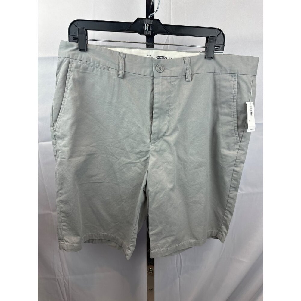 Old Navy Mens Slim Fit Gray Cotton Shorts Size 36 NWT